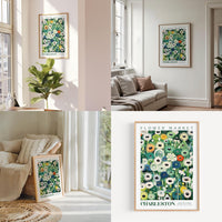 a living room filled with furniture and a painting