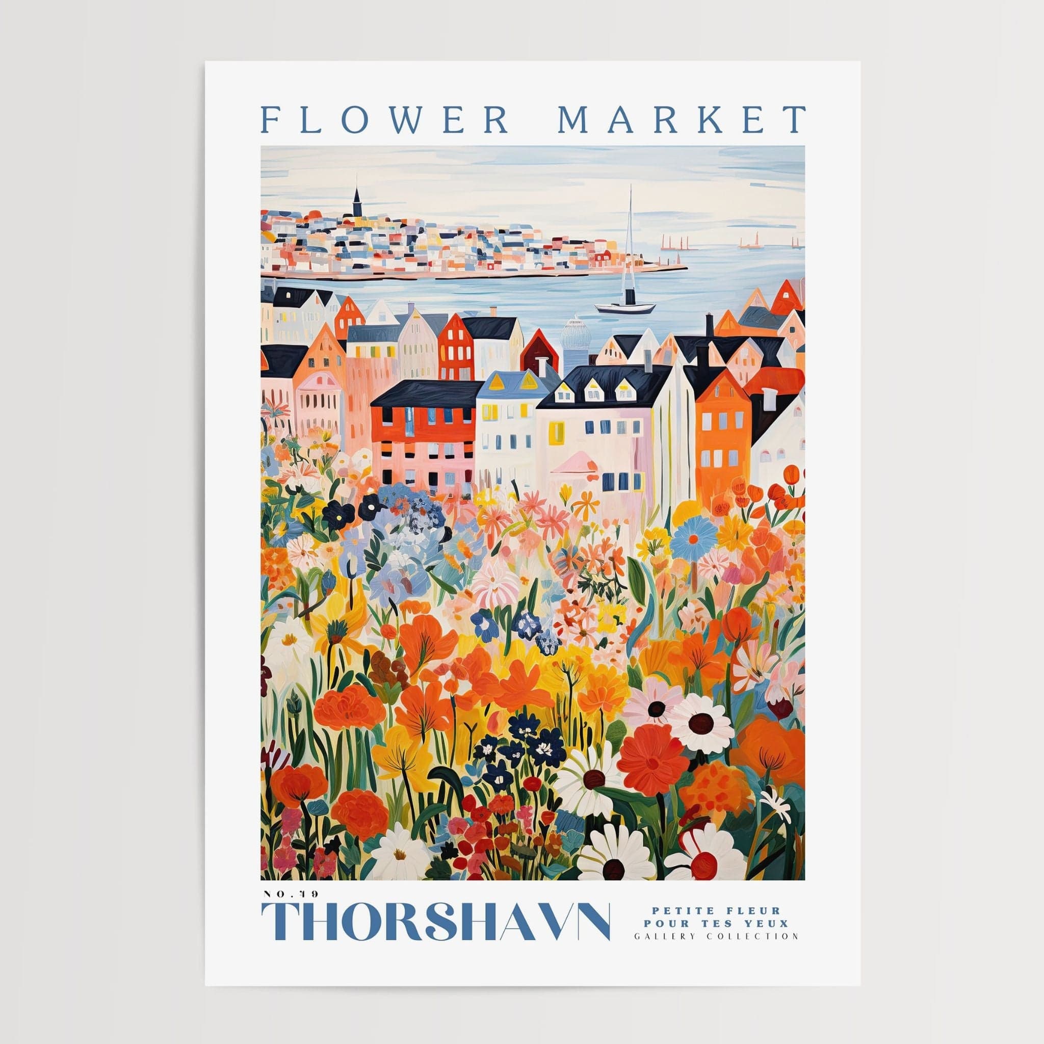 Thorshavn Flower Market Poster