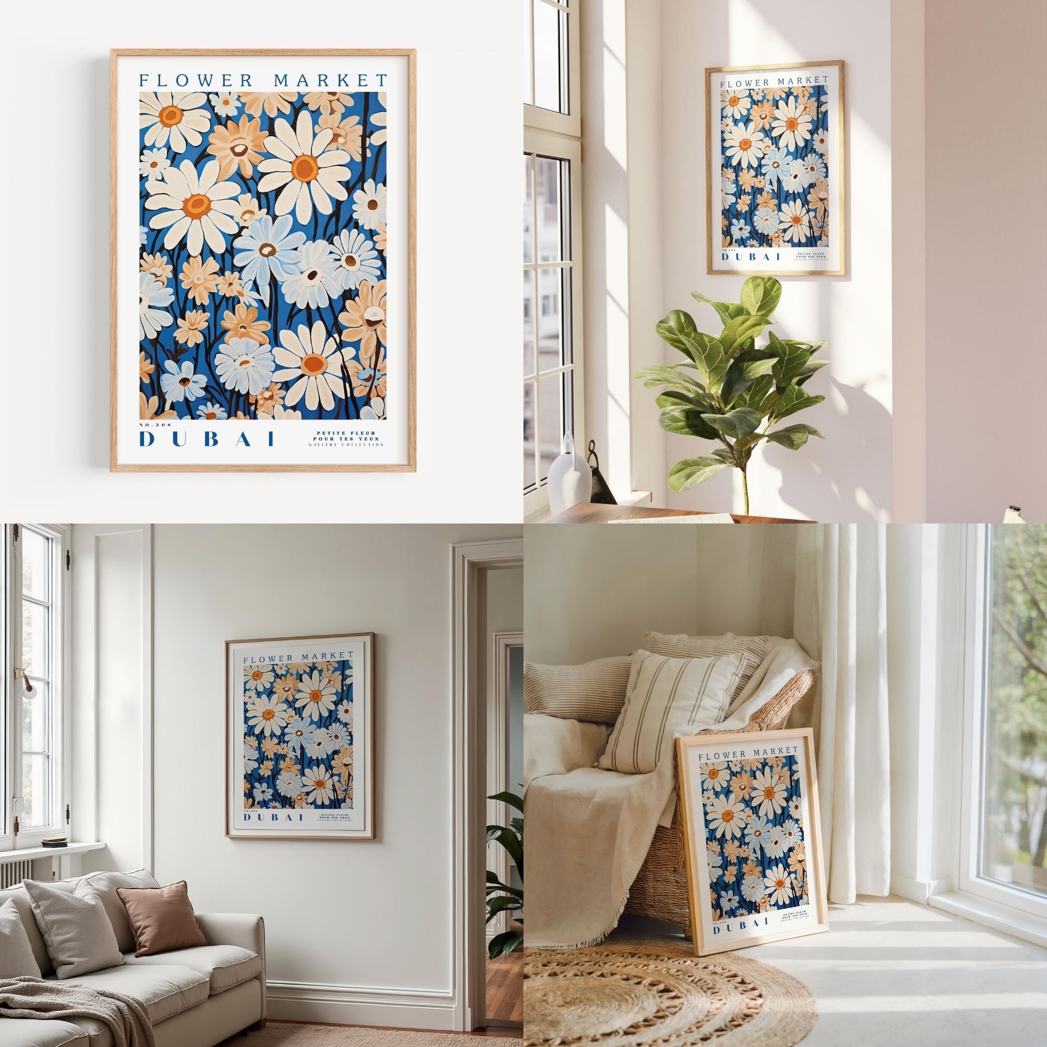 a living room filled with furniture and paintings