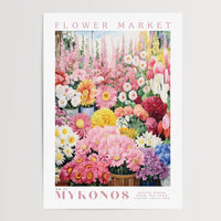 Mykonos Flower Market Poster