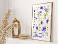 Cornwall Flower Market Poster