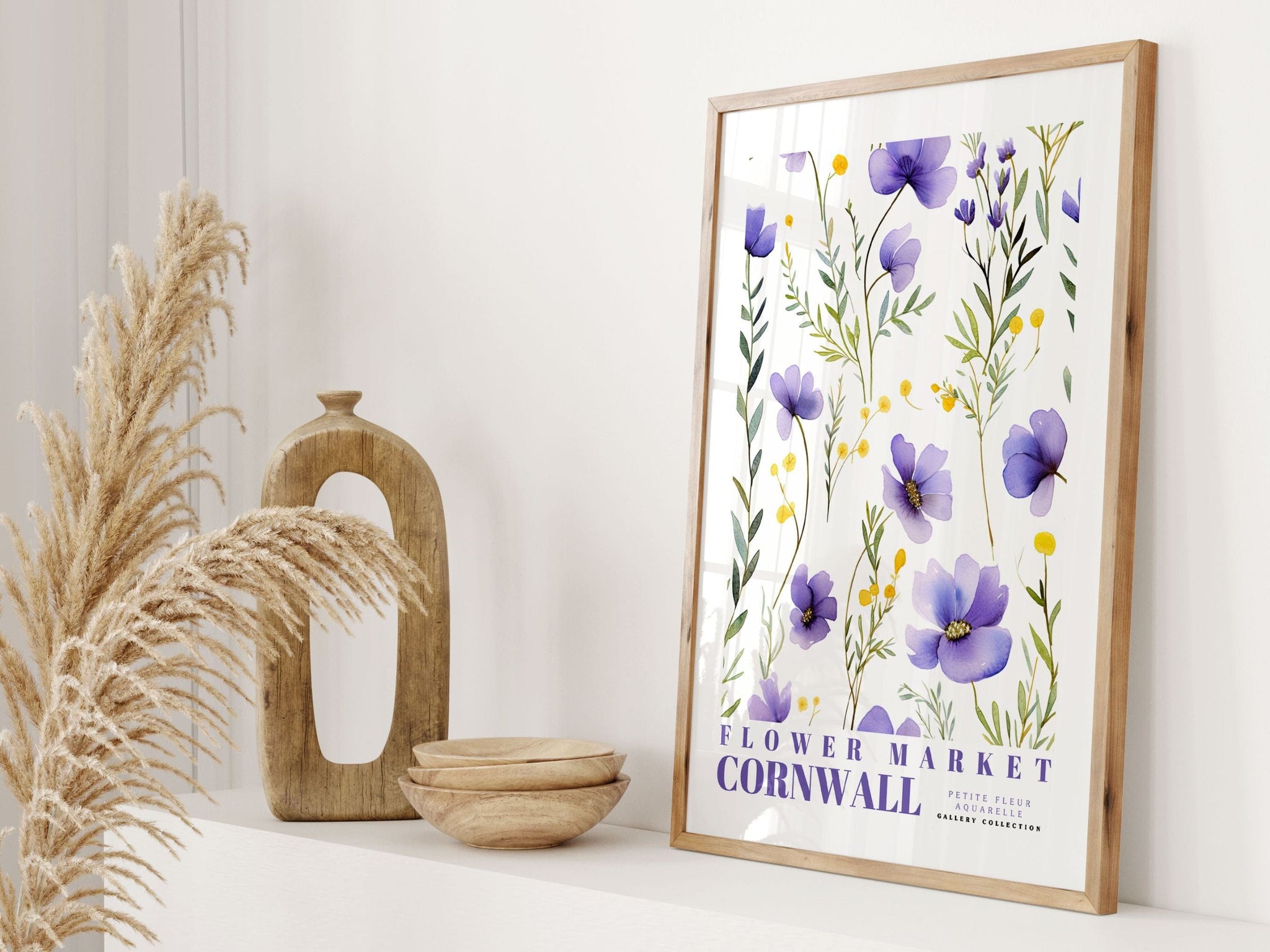 Cornwall Flower Market Poster
