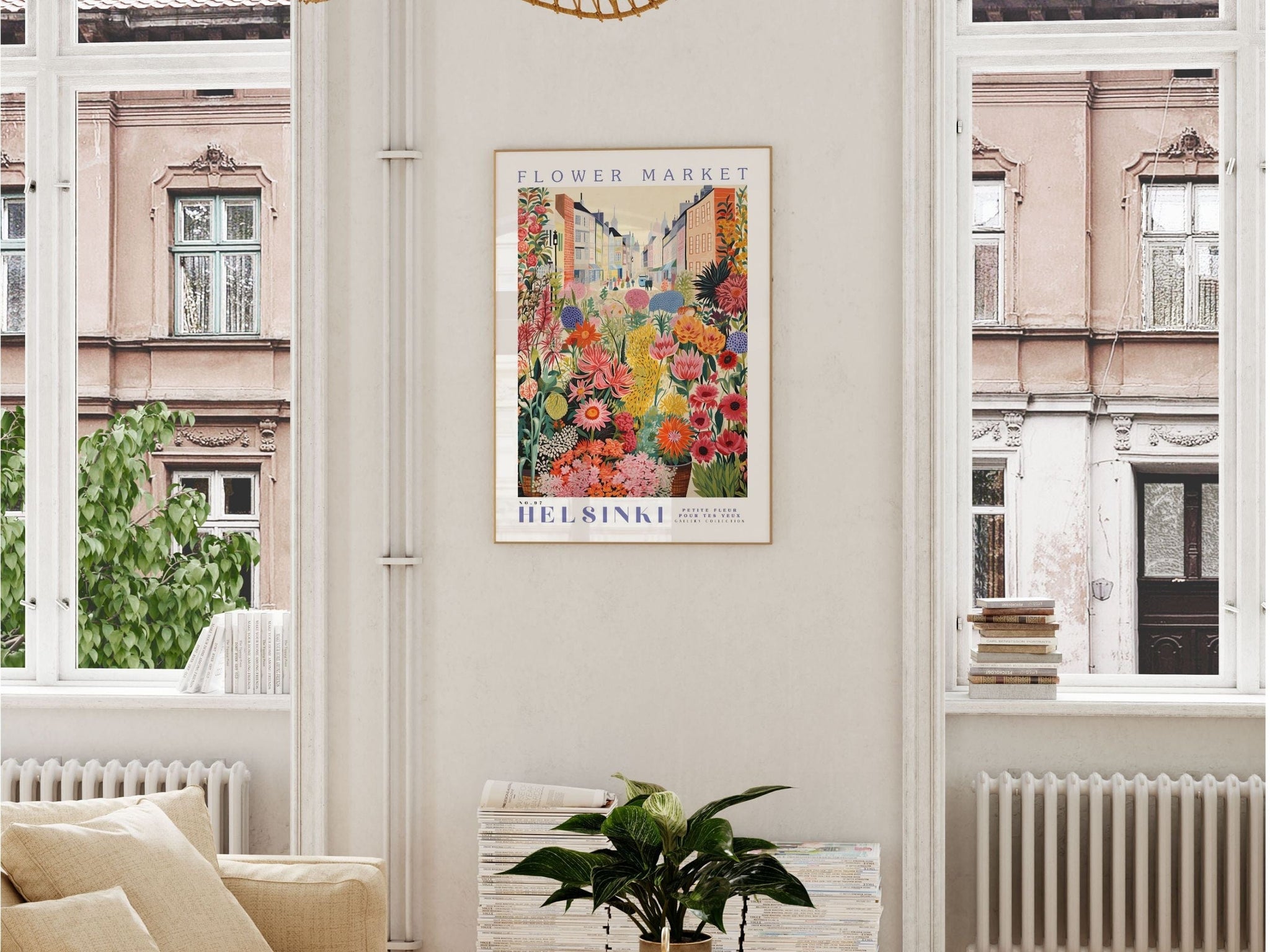 Helsinki Flower Market Poster