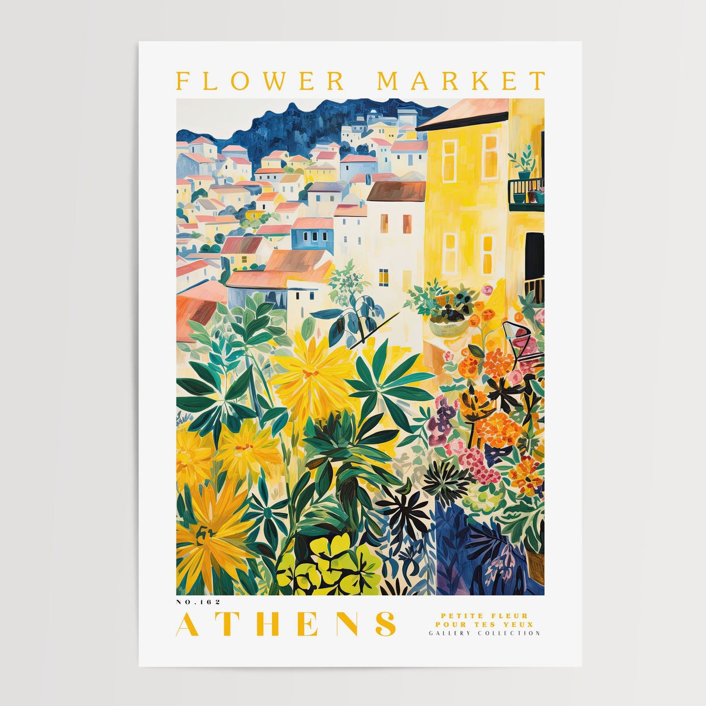 Athens Flower Market Poster