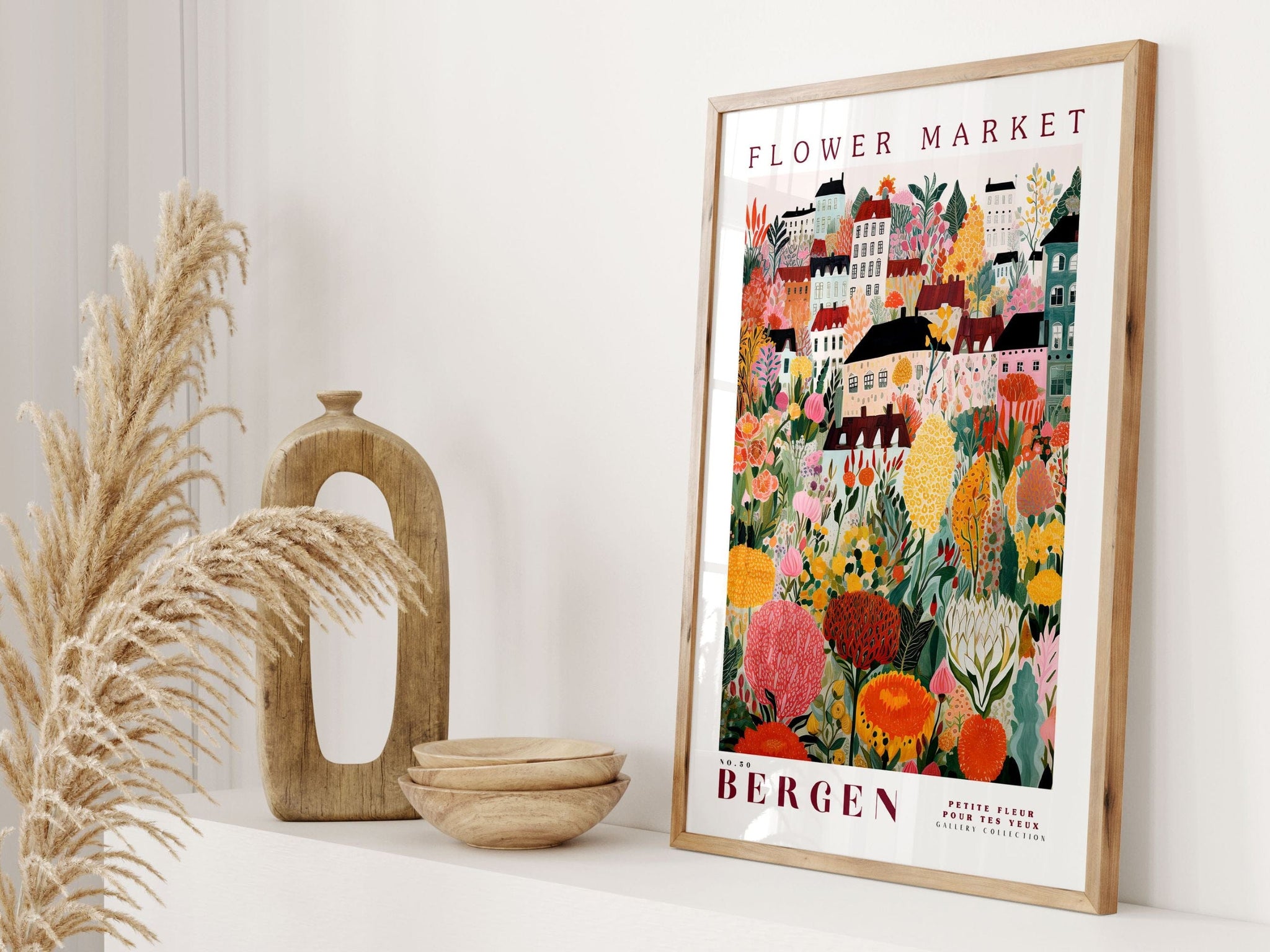 Flower Market Bergen Poster