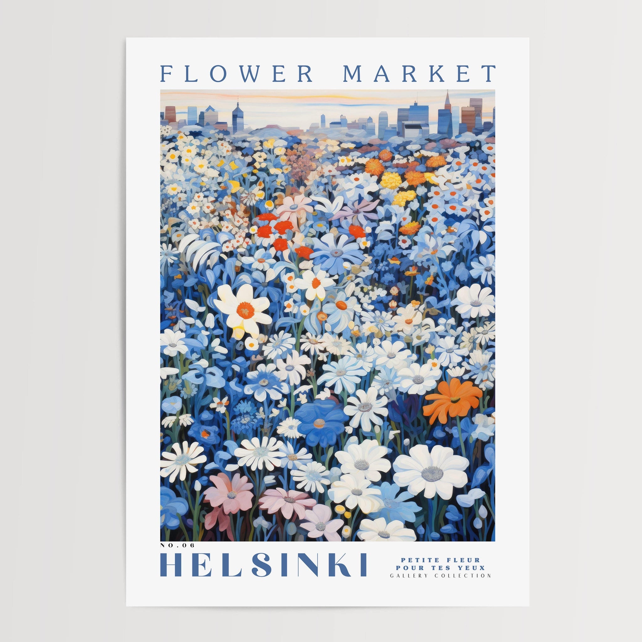 Helsinki Flower Market Poster