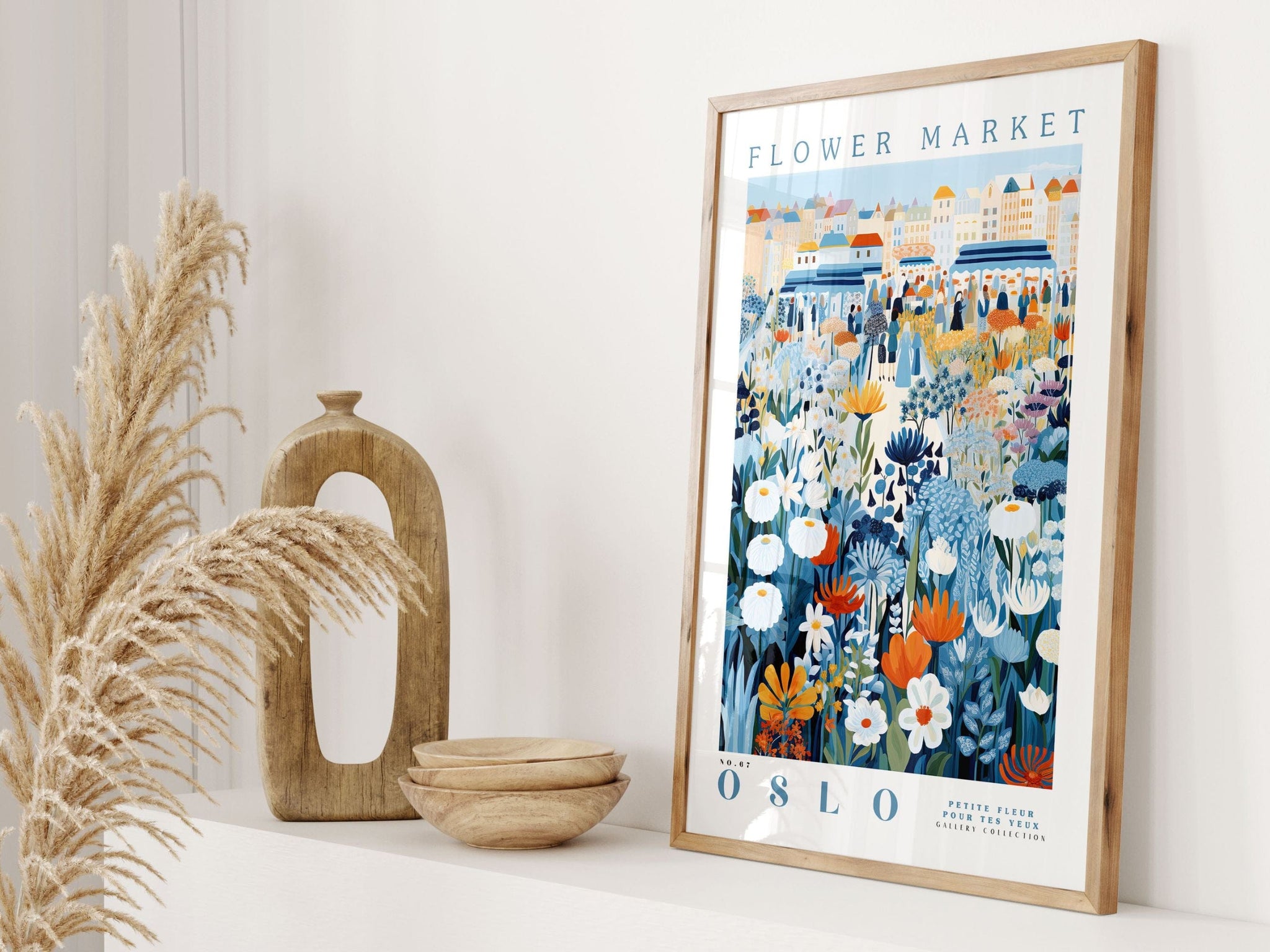 Oslo Flower Market Poster