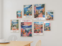 Sicily Art Print, Italy Poster, Italy Art Print, Travel Gift, Travel Poster, Travel Print, Wedding gift, City Art, Floral Illustration