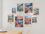 Amalfi coast print, Amalfi coast wall art, Italy Art Print, Travel Gift, Travel Poster, Europe Print, Italian Coast, Italian Riviera