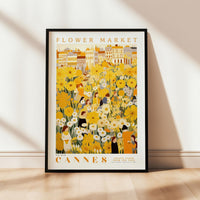 a picture of a flower market with yellow flowers