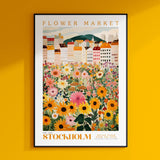 a picture of a flower market in stockholm