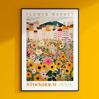 a picture of a flower market in stockholm