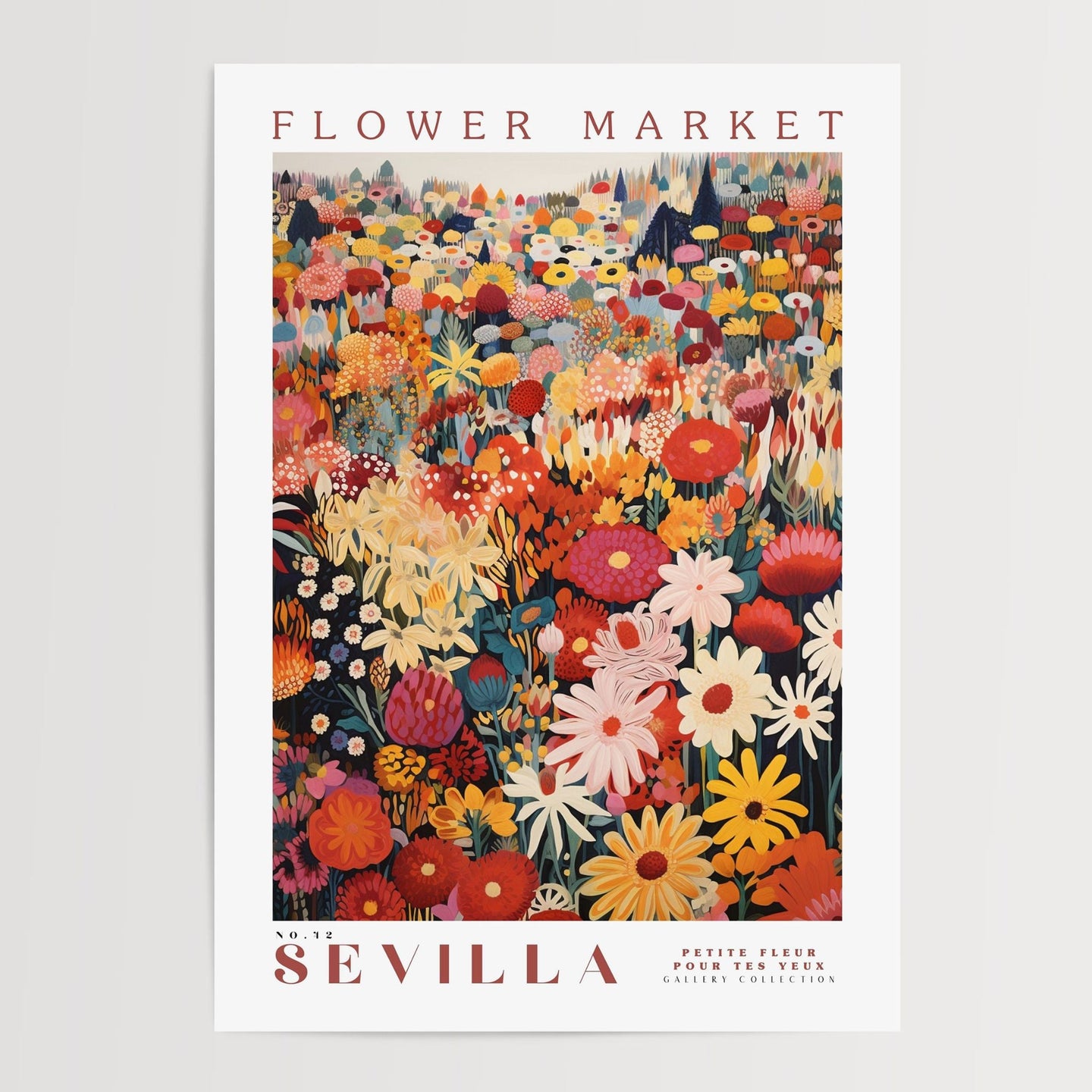 Sevilla Flower Market Poster