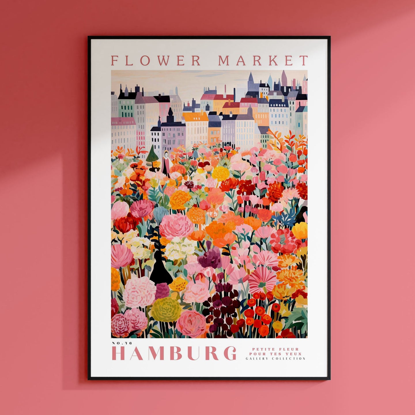a picture of a flower market in hamburg