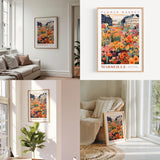 a living room filled with furniture and flowers