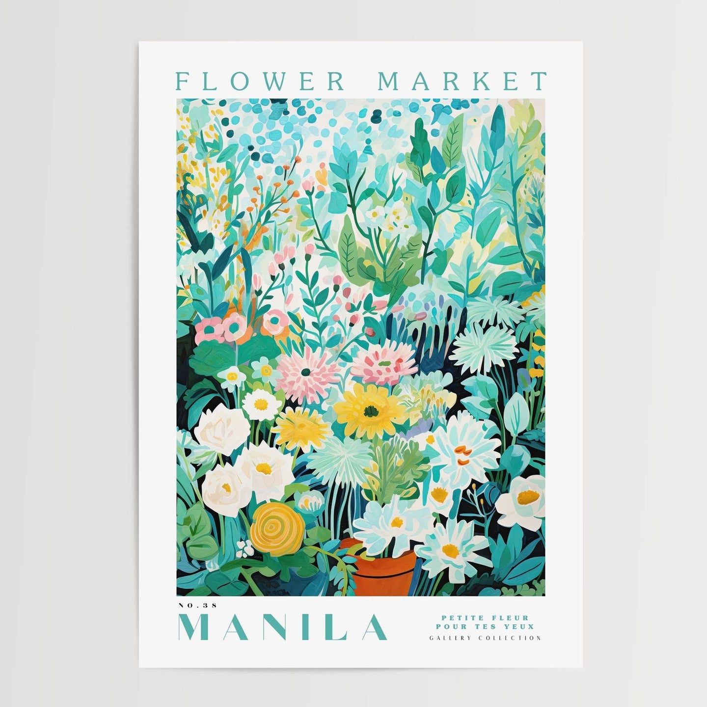 Manila Flower Market Poster