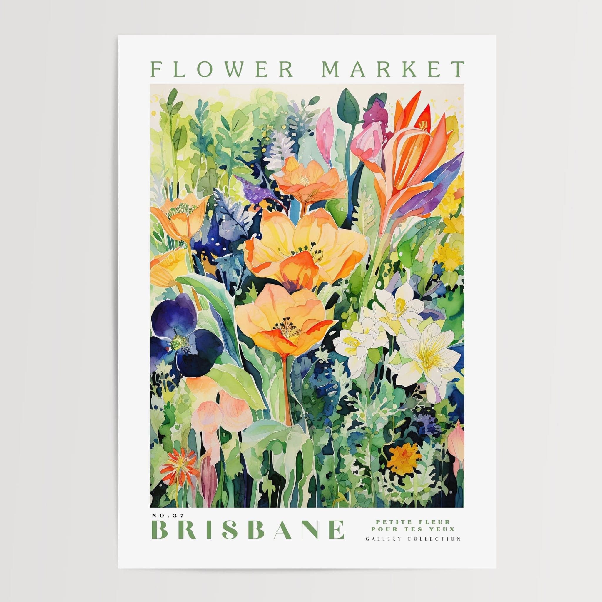 Brisbane Flower Market Poster