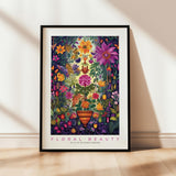 a picture of a floral beauty poster on a wall