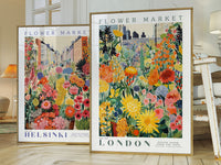 Helsinki Flower Market Poster