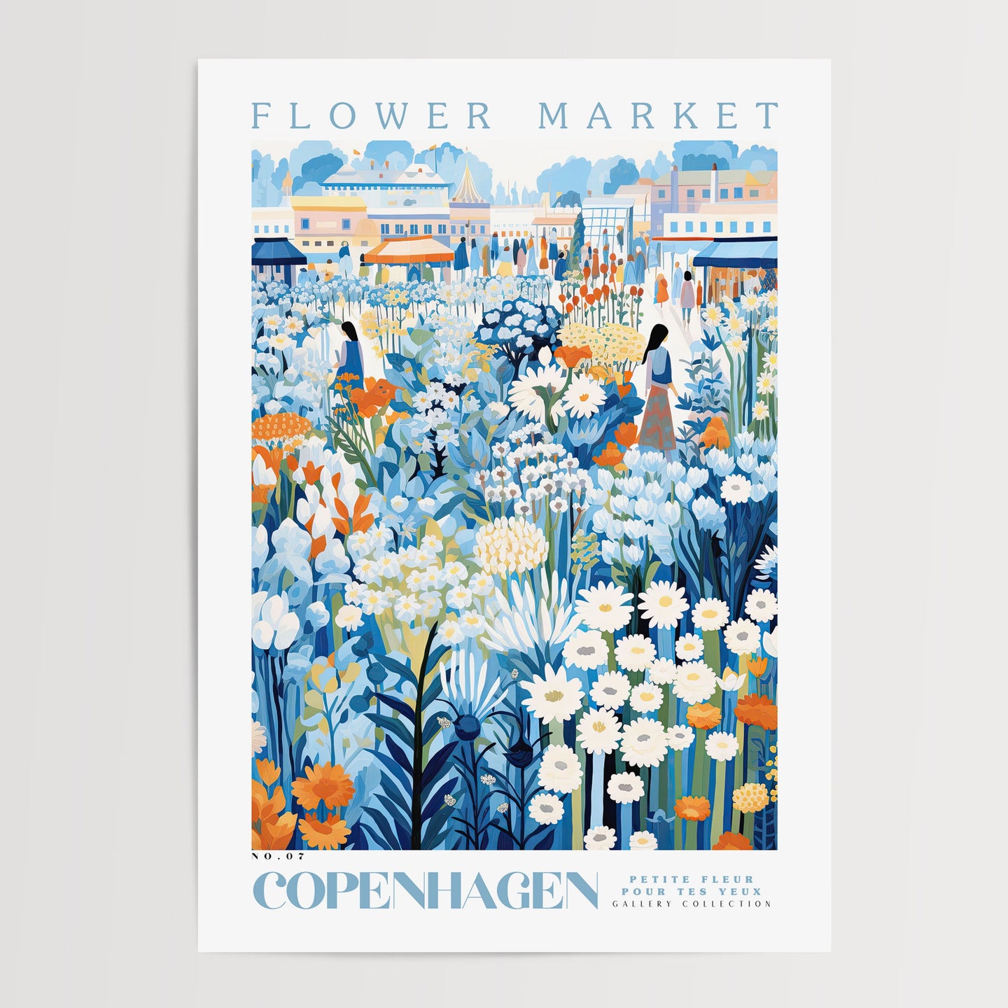 Copenhagen Flower Market Poster