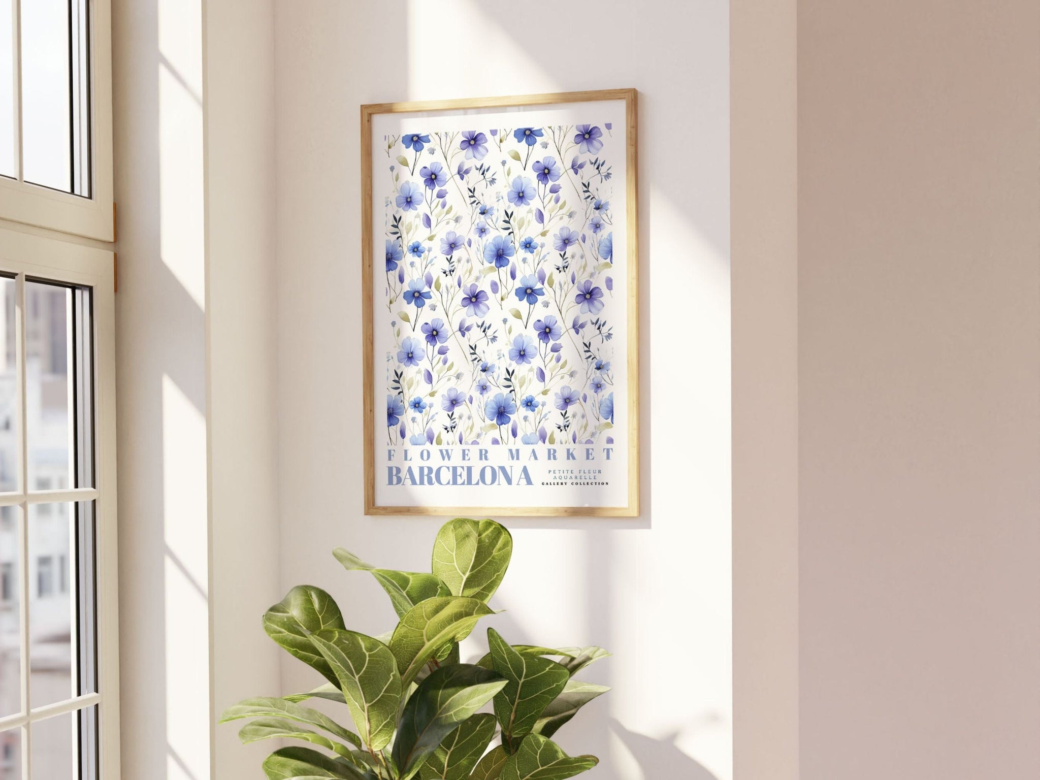 Barcelona Flower Market Poster