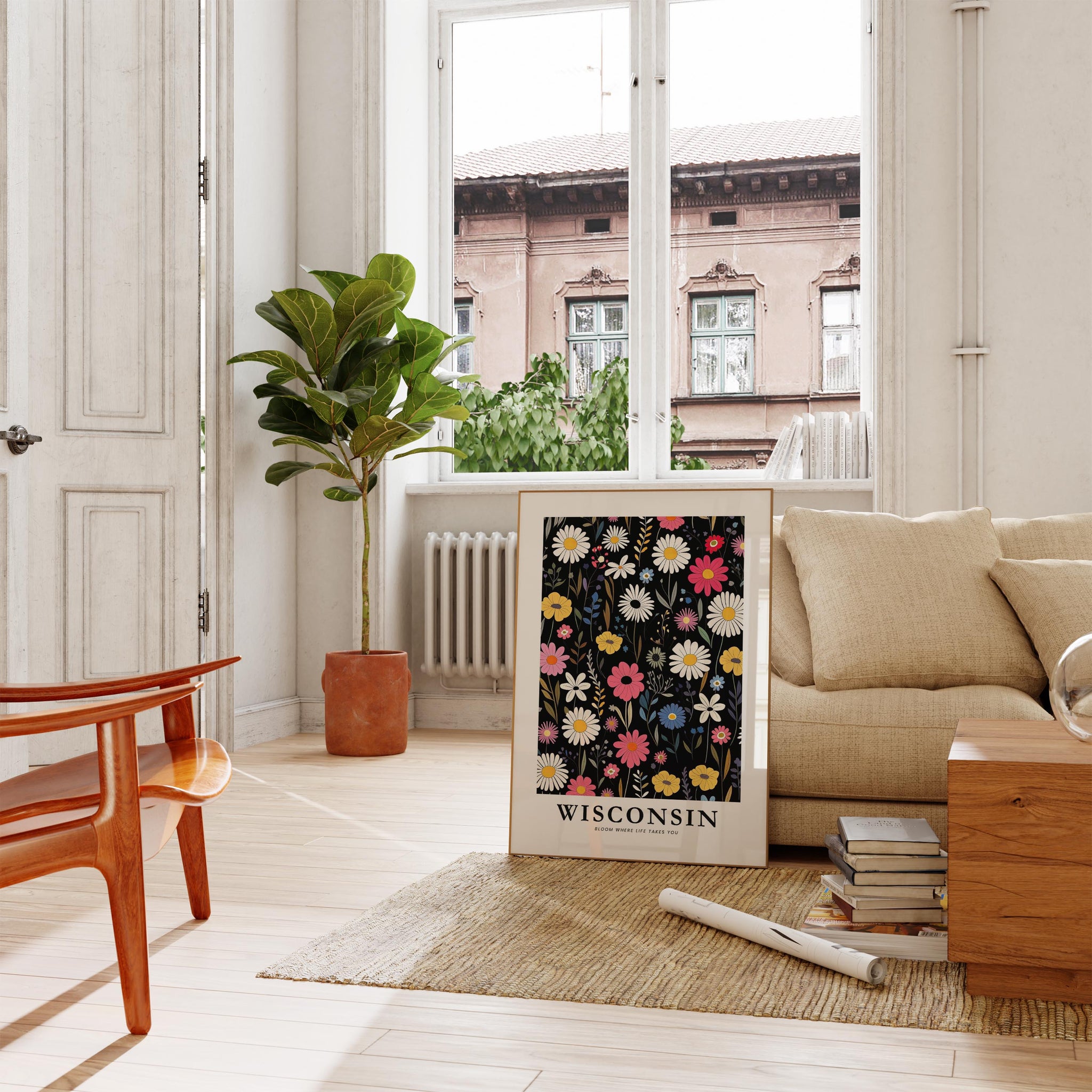 Wisconsin Flower Art Print
