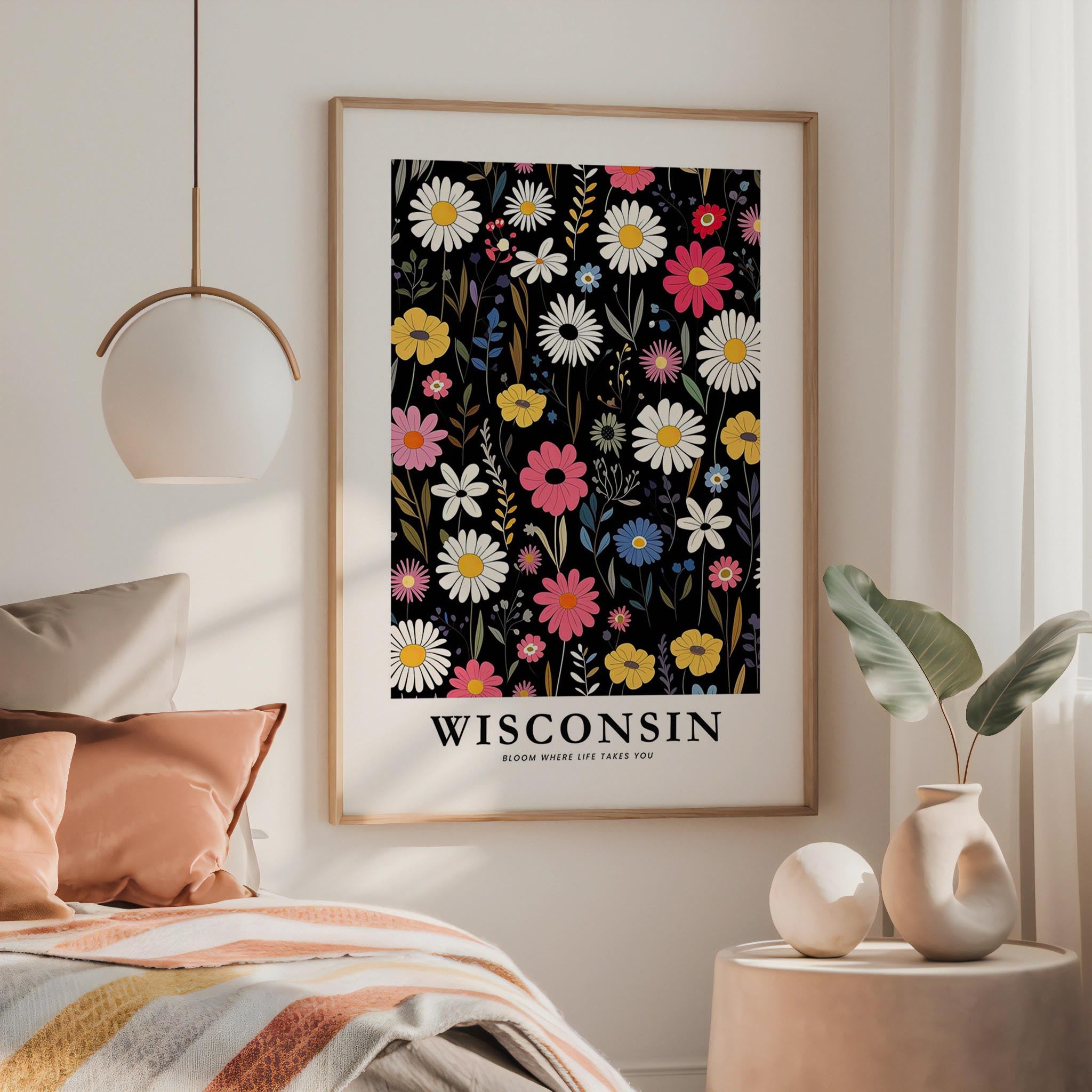 Wisconsin Flower Art Print