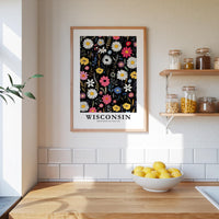 Wisconsin Flower Art Print
