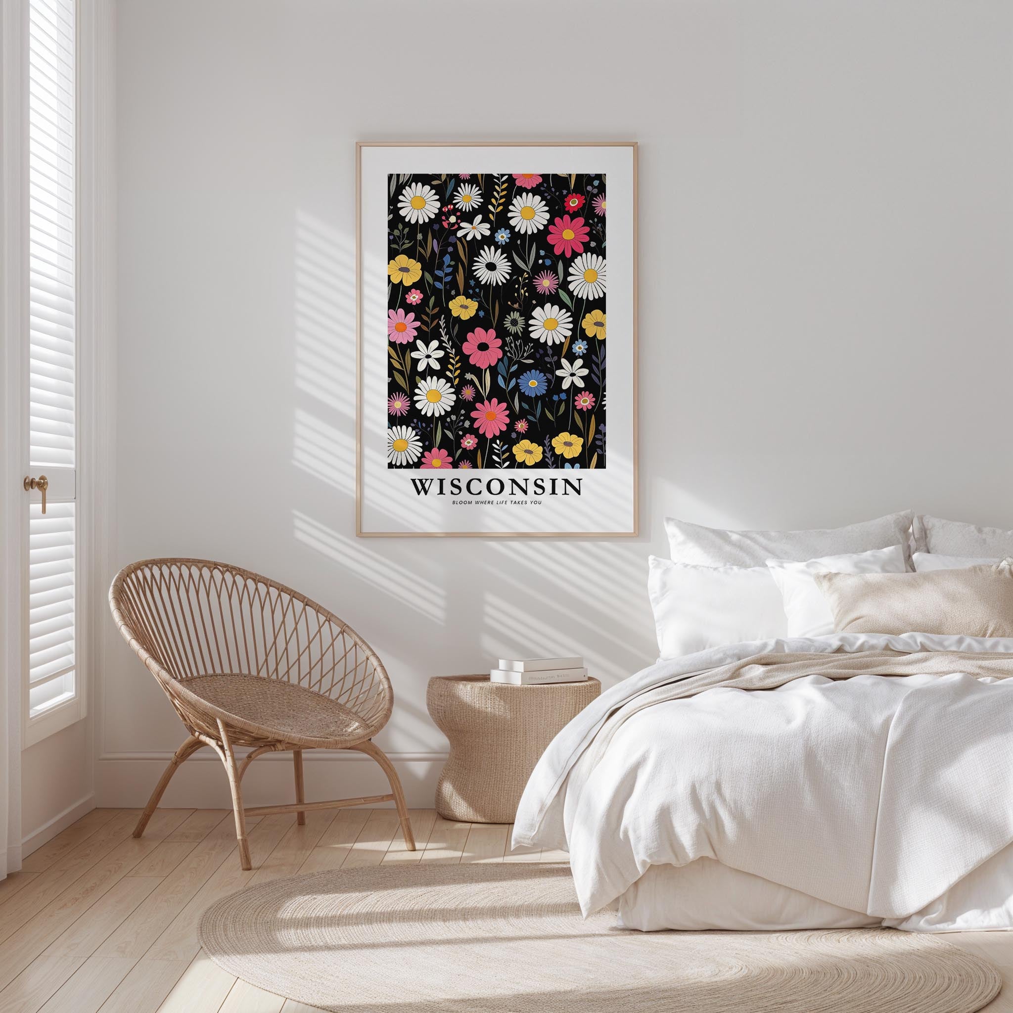Wisconsin Flower Art Print