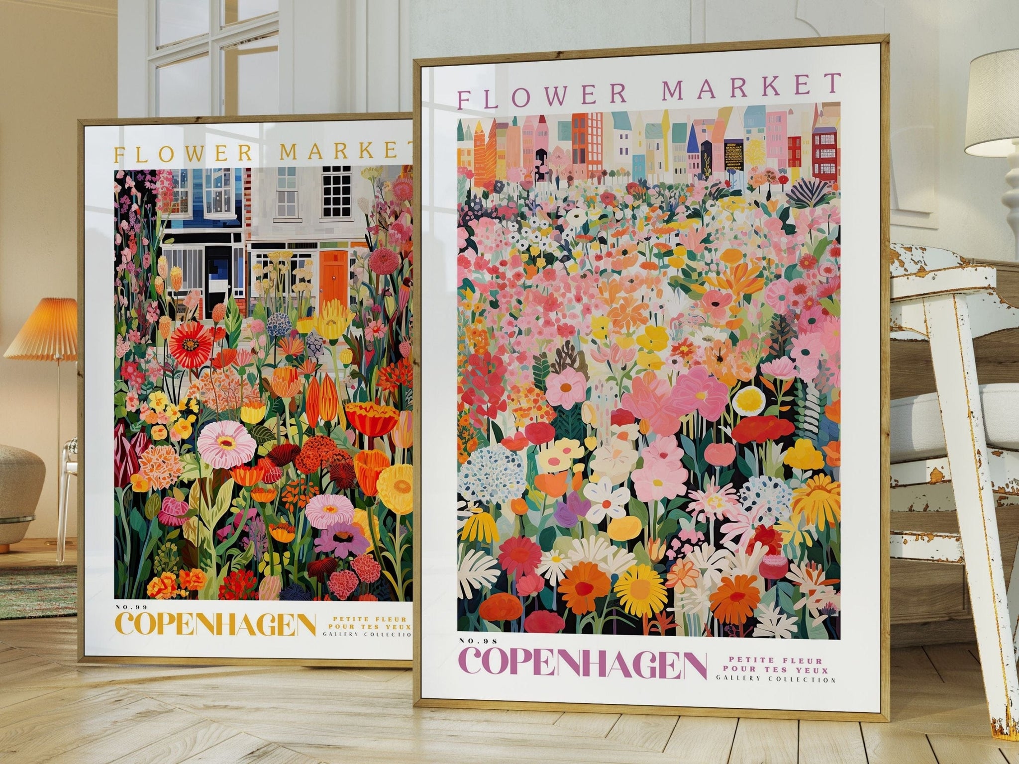 Copenhagen Flower Market Poster