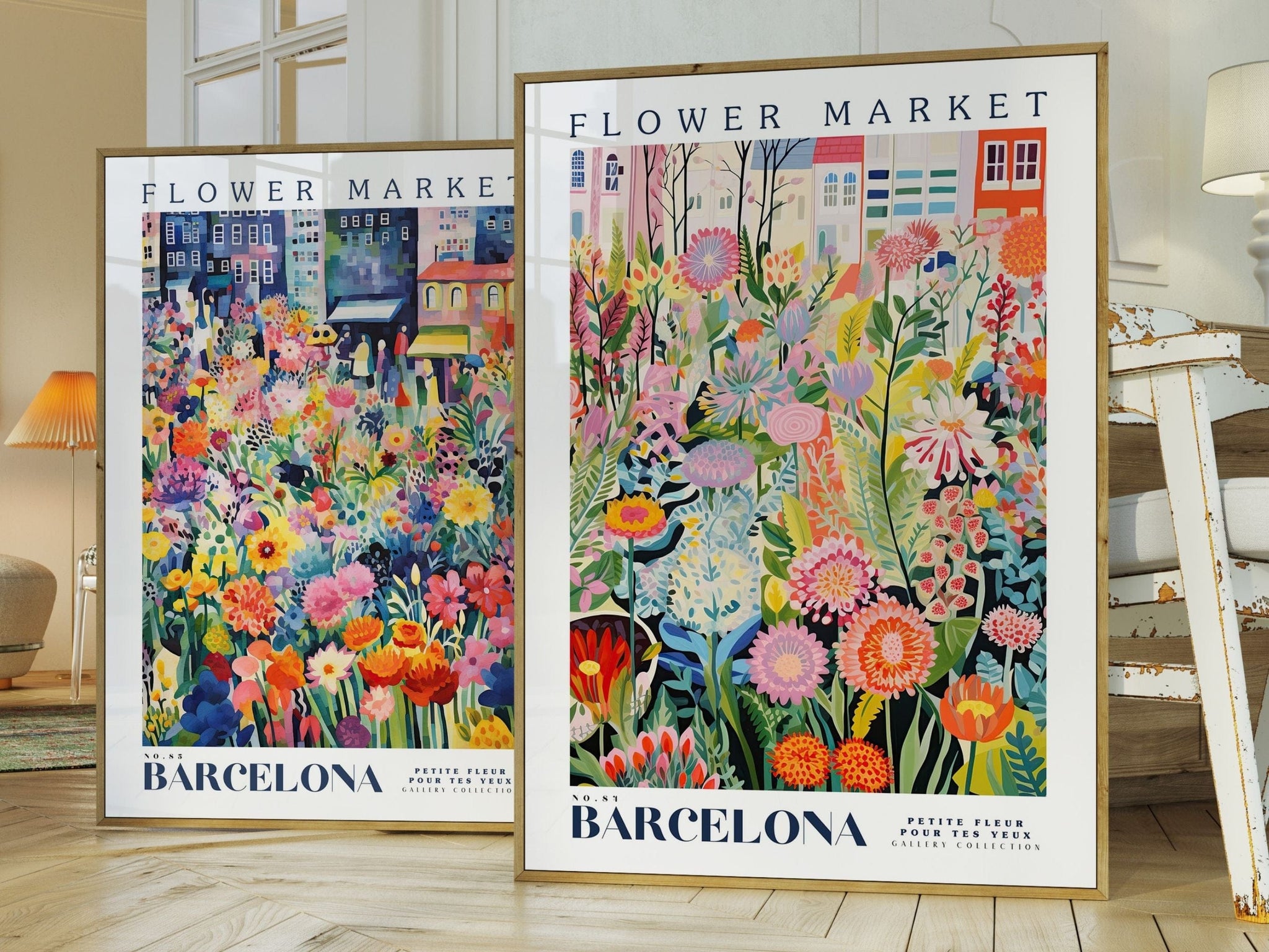 Barcelona Flower Market Poster