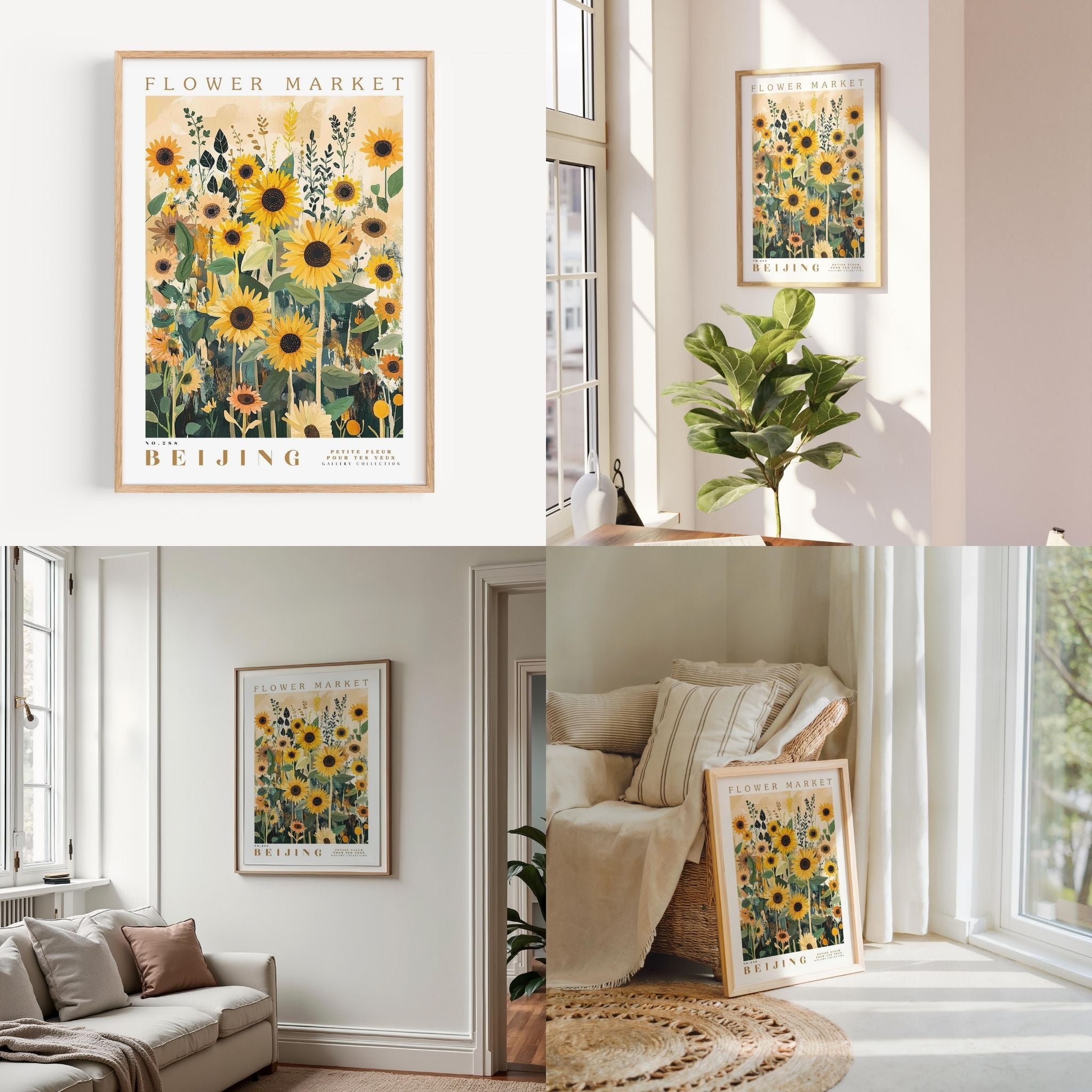 a living room filled with furniture and paintings