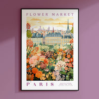a picture of a flower market in paris