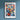 a poster of flowers on a blue wall