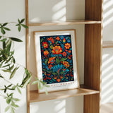 a picture of a painting on a shelf