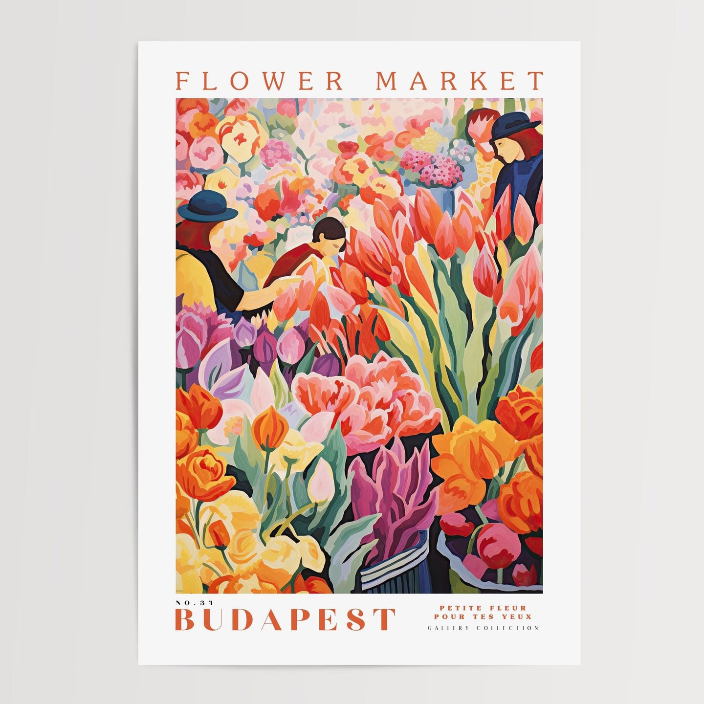 Budapest Flower Market Poster