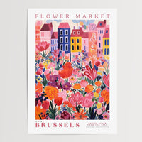 Brussels Flower Market Poster