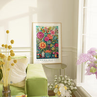 a picture of a vase of flowers on a table