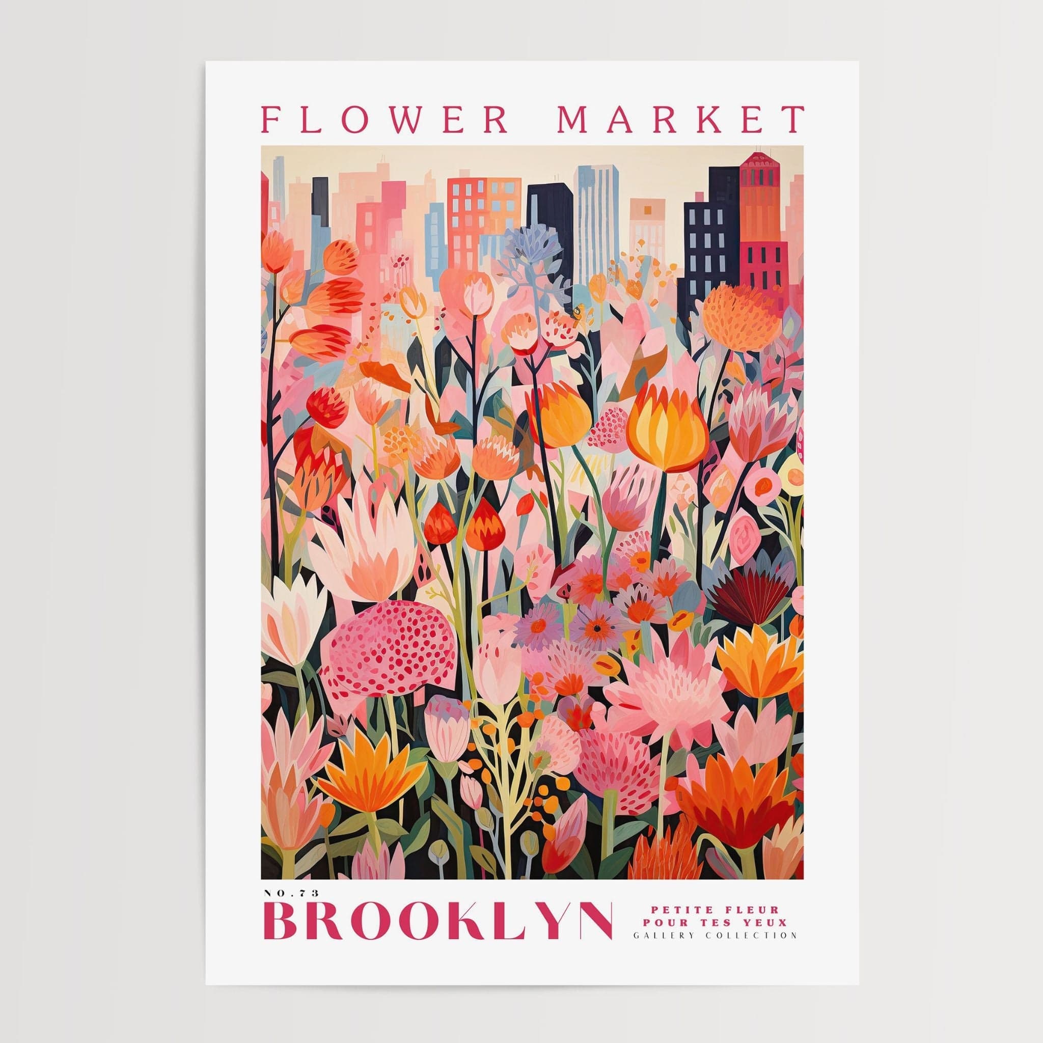 Brooklyn Flower Market Poster