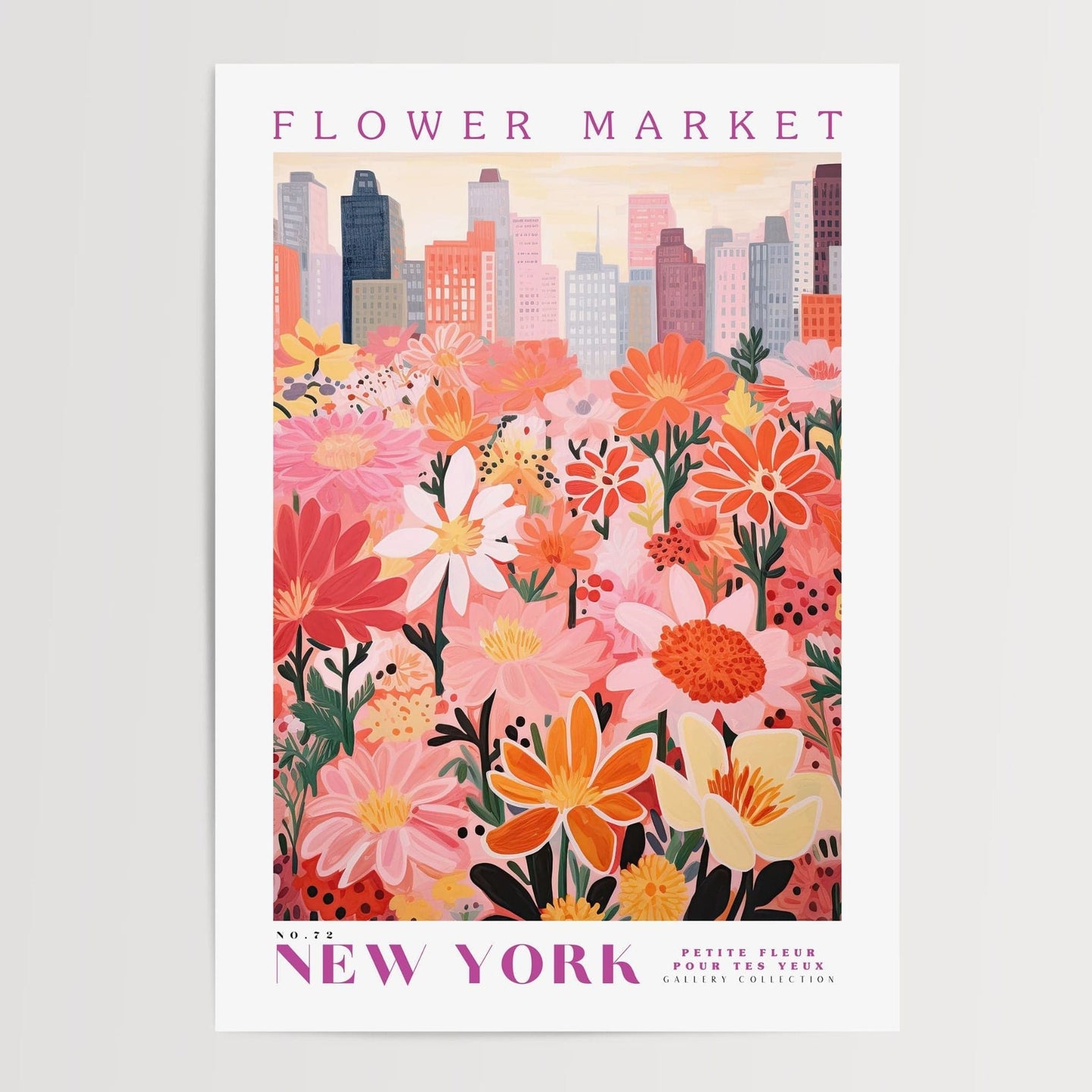 New York Flower Market Poster