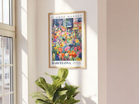 Barcelona Flower Market Poster