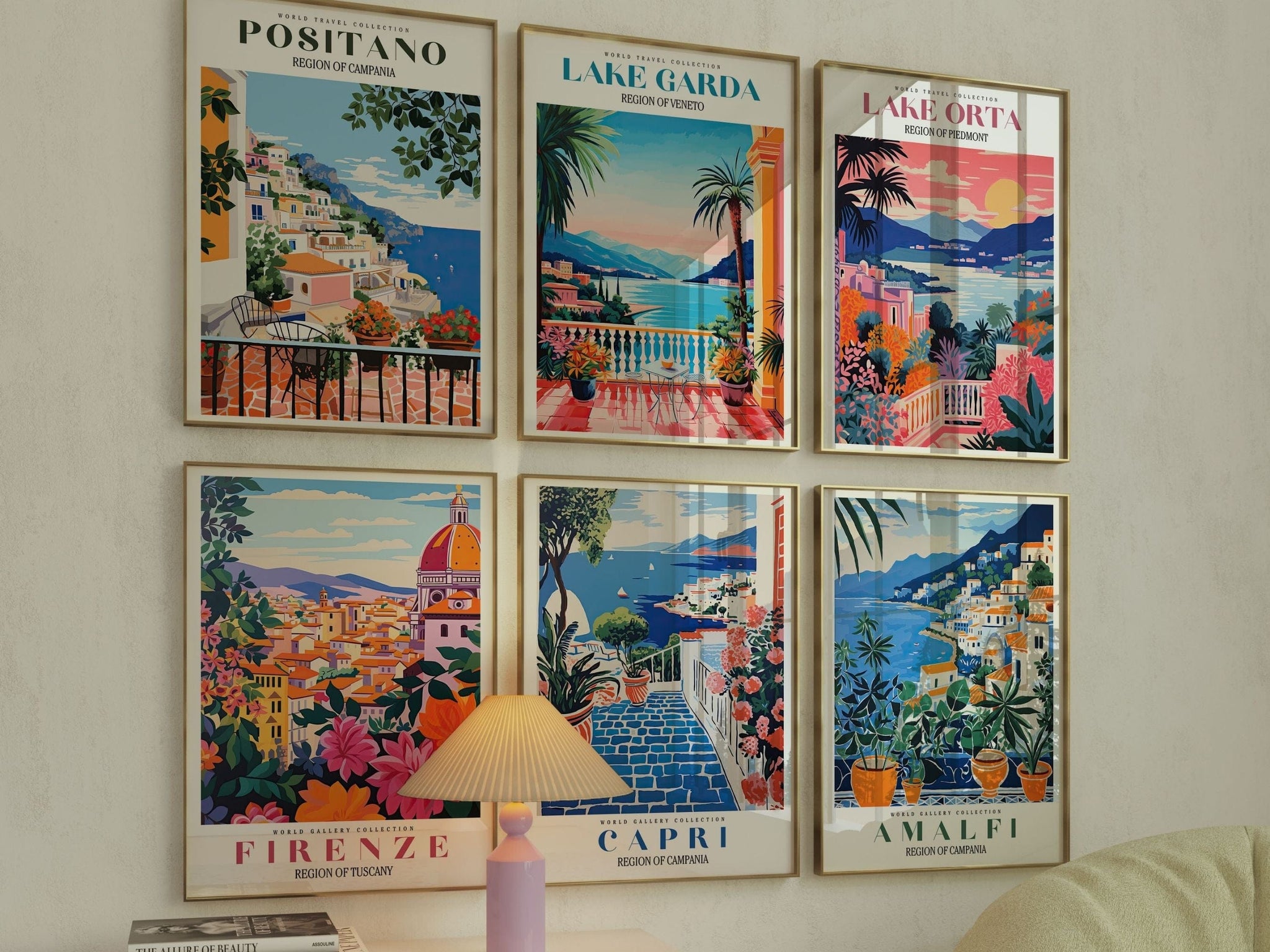 Lake Garda Print, Lake Garda Poster, Lake Garda Painting, Lake Garde Travel Poster,  Italy Travel Poster, Lake Garda Italy, Italian Print