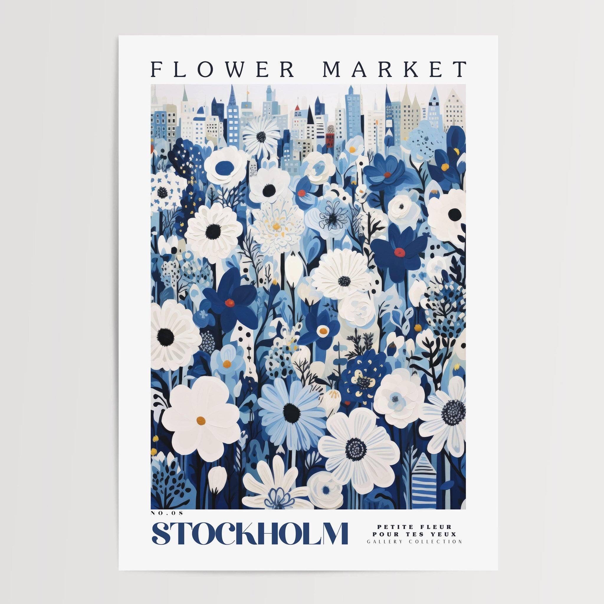 Stockholm Flower Market Poster