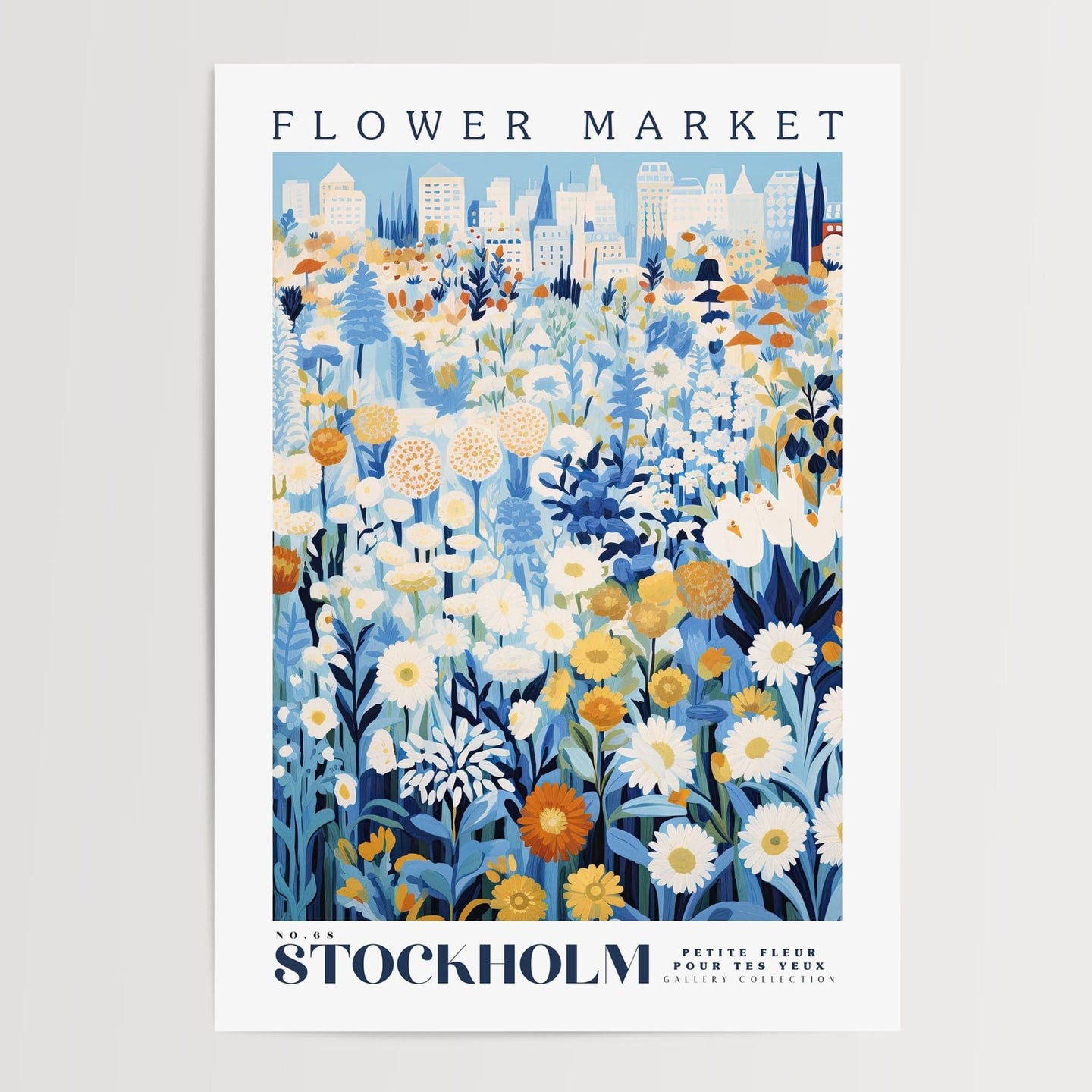 Stockholm Flower Market Poster