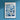 a blue and white flower market poster hanging on a wall
