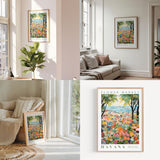 a living room filled with furniture and paintings