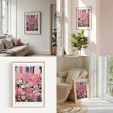 a living room filled with furniture and flowers