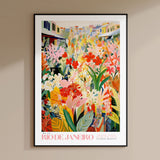a picture of a painting of flowers on a wall