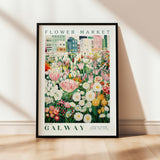 a picture of a flower market poster on a wall