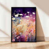 a picture of a painting of flowers on a wall